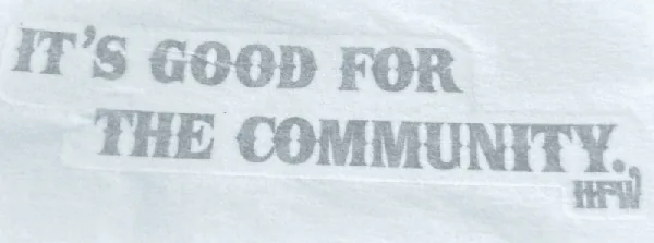 Decal - Good for Community - back