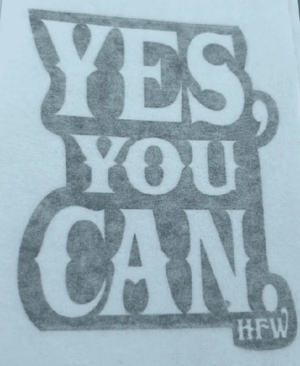 Decal - Yes You Can - back