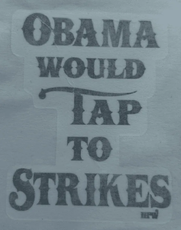 Decal - Obama Tap - back